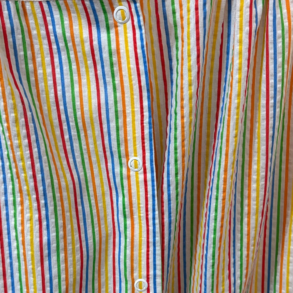 Pride -Inspired Multicolor Striped Button House D… - image 2